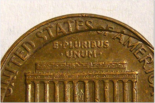 1966-Lincoln-Cent-Incomplete-Clip-?